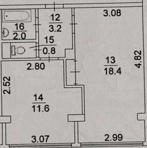 Арендовать однокімнатну квартиру в общей площадью 37 м2 на 5 этаже по адресу