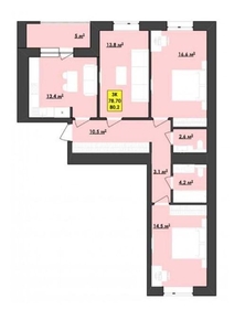 3-кімнатна квартира сучасного планування