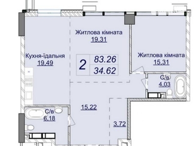 Продаж 3к квартири 83 кв. м на вул. Драгомирова 19