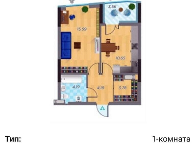 Продажа 1-комнатной квартиры 42 м², Шолуденко ул., 30
