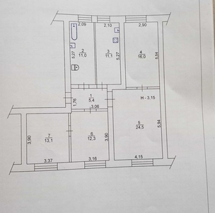 Продам 4-х комнатную Сталинку на Кирпичном.