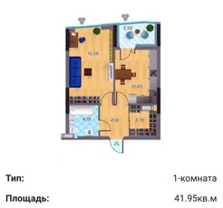 Продажа 1-комнатной квартиры 42 м², Шолуденко ул.
