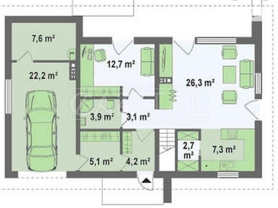 Продаж 2 поверхового будинку з ділянкою на 2.8 сотки, 109 кв. м, 1 кімната, на вул. Богатирська