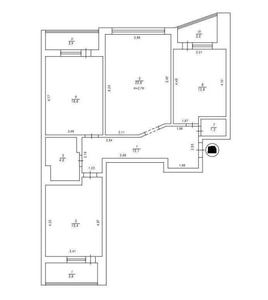 Купить трикімнатну квартиру в общей площадью 97.9 м2 на 17 этаже по адресу