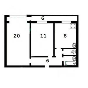 Арендовать двокімнатну квартиру в общей площадью 50 м2 на 5 этаже по адресу
