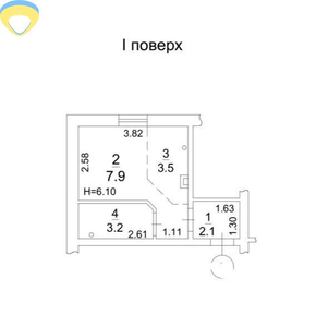 Продажа квартиры 1-комн., 17.2 кв. м., Кордонный пер, Фонтан, Приморский