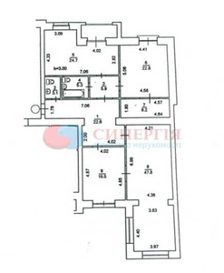 Арендовать трикімнатну квартиру в общей площадью 162 м2 на 4 этаже по адресу